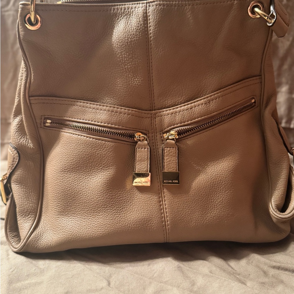 Michael Kors Tan Leather Shoulder Bag